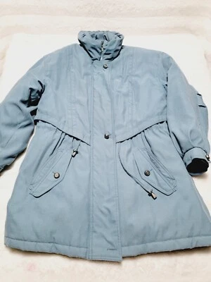 Chaqueta Fleet Street Mujer Azul Medio Vintage Abrigo Cálido Thermoloft Cremallera Completa Foto 1 de 4