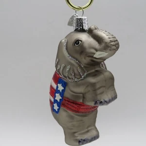 Old World Christmas OWC Mouth Blown Glass Republican Elephant Ornament 4" - Picture 1 of 10