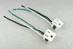 PAIR of NEW 15A/125V Panel Mount AC Outlet NEMA 5-15R Snap-In Receptacles White - Picture 1 of 7