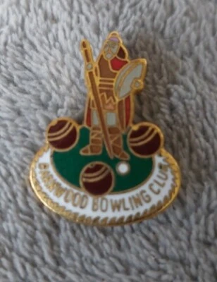 BARNWOOD BOWLING CLUB Vintage Collectors Enamel Pin Badge Gloucestershire - Image 1 of 2