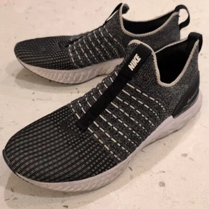 Nike React Phantom Run Flyknit 2 Black Smoke Grey Size 10 - Picture 1 of 11