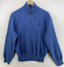 POLO RALPH LAUREN Sweater Boys L Pima Cotton 1/4 Zip Pullover Long Sleeve Blue