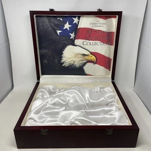 World Reserve Monetary Exchange 50 State Quarter Collection Wooden Display Box - Picture 1 of 7