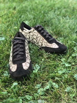 Calvin Klein Louie Jacquard Men's Khaki/Dark Brown Suede Casual/Sneaker US8 - Image 1 of 4