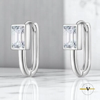 ORECCHINI DONNA OVALI  IN ARGENTO 925 ZIRCONI BIANCHI  VINCENT PAUL - Immagine 1 di 4