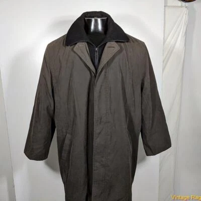 CIANNI CELLINI Poliéster Microfibra Impermeable Lluvia Gabardina Hombres 40 Corto Verde Foto 1 de 4