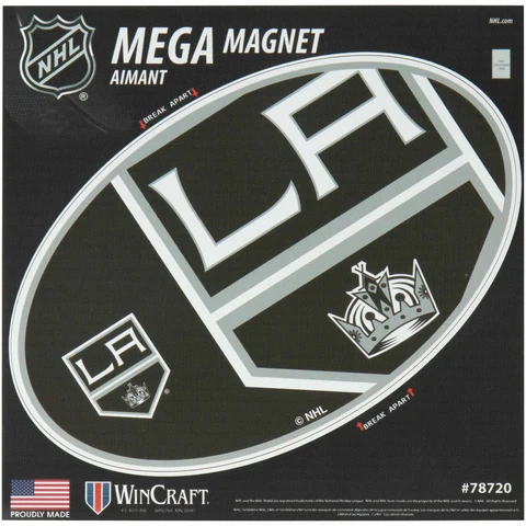 Los Angeles Kings NHL Hockey 6" x 4" Vinyl Mega Magnet Indoor / Outdoor WinCraft Cover