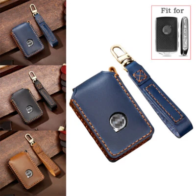 Funda protectora de cuero genuino para llavero de coche remoto para Volvo XC90 XC60 XC40 S90 V90 Foto 1 de 4