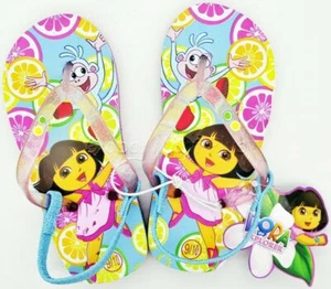 Dora the Explorer Flip Flops - Thong Sandals Flats Nickelodeon NickJr Cartoon - Picture 1 of 3