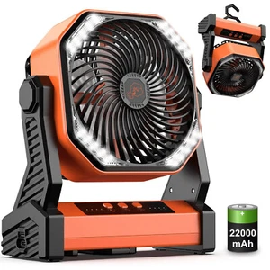 Up To 138 Hours Battery Powered Portable Outdoor Handle Camping LED Light Fan US - Picture 1 of 12