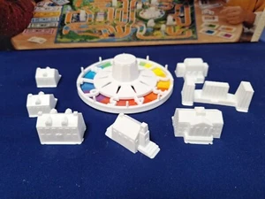 The Game of Life Replacement Parts: 7 Buildings, 1 Spinner 1991 - Picture 1 of 2