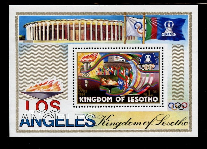 LE SOTHO 444, 1984 OLYMPICS, S/S OF 1, MNH (LE574K) - Image 1 of 1
