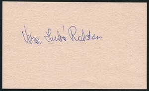 VERA RALSTON SIGNED 3X5 INDEX CARD MOVIE ACTRESS FIGURE SKATER DAKOTA SURRENDER