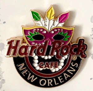 2023 HARD ROCK CAFE NEW ORLEANS 3D GLOBAL LOGO SERIES MARDI GRAS MASK LE PIN - Picture 1 of 2