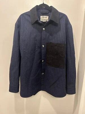 Chaqueta Acne Studios Vichy Check Chore azul marino/negro Foto 1 de 4