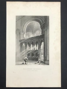 Winchester CATHEDRAL Anselm's Chapel by Garland & Winkles print 1838 - Imagen 1 de 2