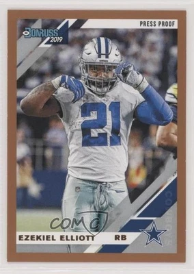 2019 Panini Donruss Photo Variation Press Proof Bronze Ezekiel Elliott #75V - Image 1 of 2