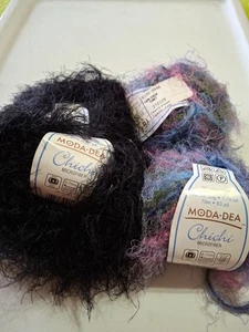 Moda Dea Chichi Yarn 4 Skeins Midnight&Funky Made in Italy - Picture 1 of 5