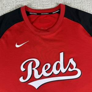 Nike Dri-Fit Men’s XL Cincinnati Reds Fleece Lined Short Sleeve Coaches Shirt - Picture 1 of 6