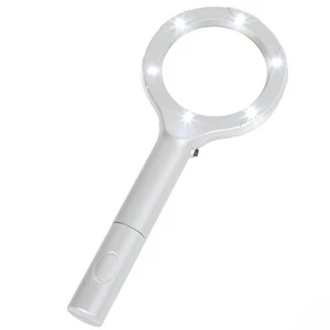 Lente di Ingrandimento con Luce LED, Leggero Portatile Illuminato 4X Lente di Ingrandimento (S... - Foto 1 di 4