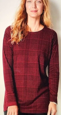 Camisa a Cuadros Jill Simply Supima Algodón Mujer Roja/Negro Príncipe de Gales XL Foto 1 de 4