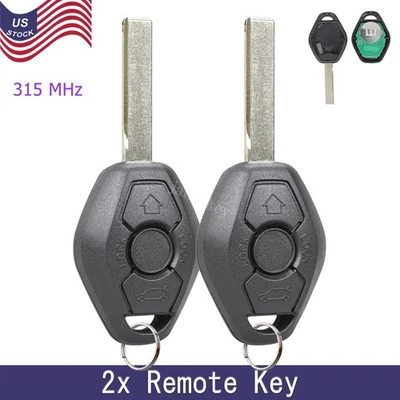 2 para BMW E81 E46 E39 E63 E38 E83 E53 E36 llave remota de entrada 3 botones 315 MHz Foto 1 de 4