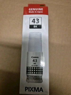 GI-43 Black  CANON  Genuine Ink Bottle - 60.0ml - Original! - Image 1 of 3