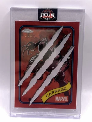CARNAGE - 2025 Topps Chrome Marvel #173 RED CLAWED COLOR MATCH /5 - SSP 🔥 🔥  - Image 1 of 4