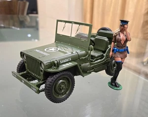 1943 JEEP WILLIS - JEEP TATTICA MILITARE ESERCITO USA - 1/18 - Foto 1 di 9