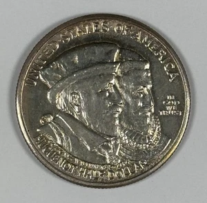 1924 HUGUENOT COMMEMORATIVE HALF DOLLAR UNCIRCULATED - Picture 1 of 3