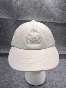 Under Armour Hat Cap Strap Back Youth One Size White Cotton Blend Sports Outdoor - Picture 1 of 13