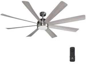 Ceiling Fan 72 Inch With Light: Outdoor Remote Controlled Fans Downrod Mounte... - Picture 1 of 8