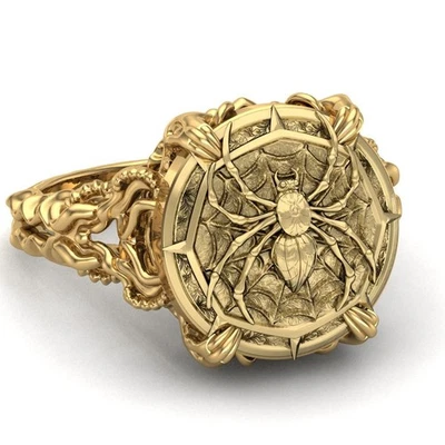 Anillo araña para mujer gótico vintage inspirado en insectos joyería de latón Foto 1 de 4