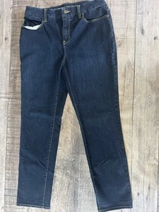 Chico's Perfect Stretch Girlfriend Slim Ankle Dark Wash Jean Size 0 = XS/US 4 - Picture 1 of 10