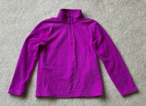 Champion Girls Purple ¼ Zip Pullover Fleece Sweatshirt Size M VGUC - Picture 1 of 2