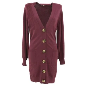  S OLIVER Damen Strickjacke Sweatjacke Cardigan V-Neck bordeaux rot 27371 - Picture 1 of 2
