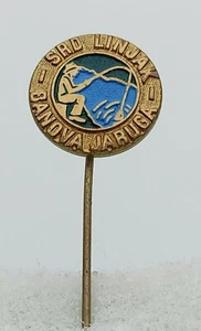 Fishing, fish, fisch - SRD LINJAK Banova Jaruga Croatia, vintage pin, badge ! - Picture 1 of 2