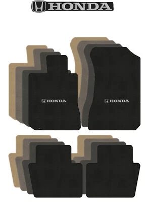 Alfombrillas delanteras y traseras Lloyd Loop para '88-91 Prelude con Honda H & Word plateadas y negras  Foto 1 de 4