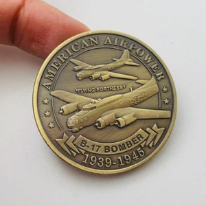 Moneda de desafío de bombardero B-17 American Airpower Flying Fortress de la Fuerza Aérea de los Estados Unidos - Imagen 1 de 4