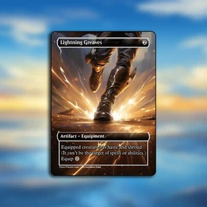 Lightning Greaves - Non-Tournament Alt. Art Card for Casual/Commander - Picture 1 of 5
