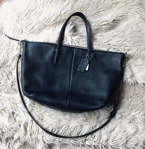 COACH Bleecker Cooper Satchel Black Pebbled Leather Bag 27930 READ - Picture 1 of 6
