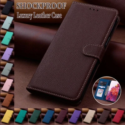 For Samsung S23 FE S22 Ultra S21 S20+ Luxury Leather Wallet Card Flip Case Cover - Image 1 of 4