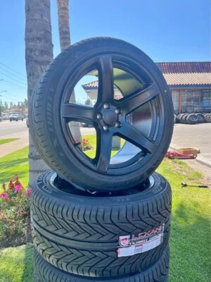 20x9.5 20x11 MATTE BLK SRT HELLCAT WHEELS  TIRES CHARGER CHALLENGER RED EYE 392 - Imagem 1 de 2