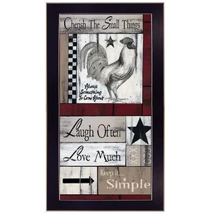 Cherish The Small things 2 Black Framed Print Wall Art - Picture 1 of 1