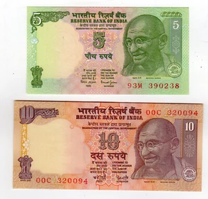 2 billets de Banque neufs Inde /RU51 - Picture 1 of 2