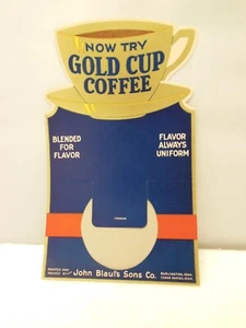 NOS VTG STORE COUNTER DISPLAY ADVERTISING GOLD CUP COFFEE W/ ORIG. PACKAGING - Picture 1 of 8