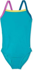Speedo Girl's Swimsuit One Piece Thin Straps Ceramic 12 - Picture 1 of 1