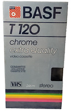 BASF T-120 Chrome Extra Quality Video Cassette VHS 6 Hours New Sealed
