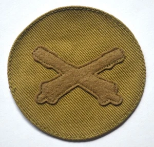 WWI WW1 US Army PFC Artillery Felt On OD Cotton Summer Patch Private First Class - Picture 1 of 2