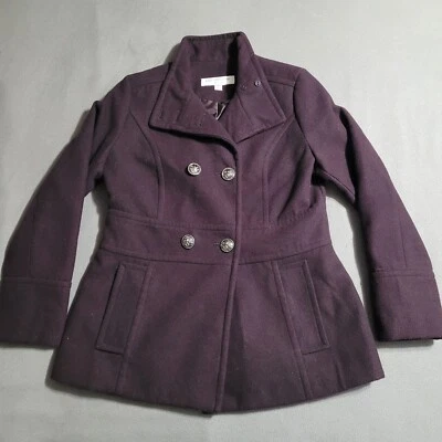 LIZ CLAIBORNE JACKET Women's Size PETITE MEDIUM Eggplant Purple Petite Coat - Image 1 of 4